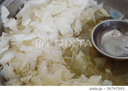 coconut candy coated sugar Thai dessert cooking on 36747091