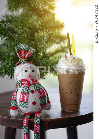 Iced coffee in coffee shop and iced espresso on Iced coffee in coffee shop and iced espresso on 36747182