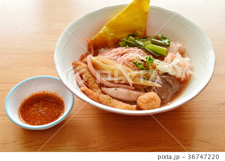 rice vermicelli with fish line and pork blood rice vermicelli with fish line and pork blood 36747220