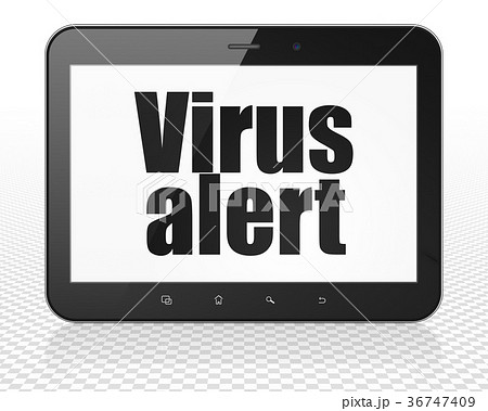 Security concept: Tablet Pc Computer with Virus Security concept: Tablet Pc Computer with Virus 36747409