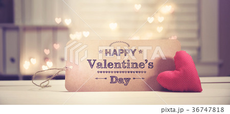 Valentine's Day message with a red heart Valentine's Day message with a red heart 36747818