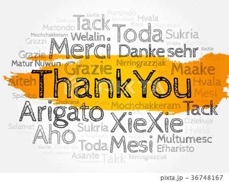 Thank You word cloud in different languages 36748167