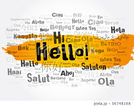 Hello word cloud in different languages 36748168
