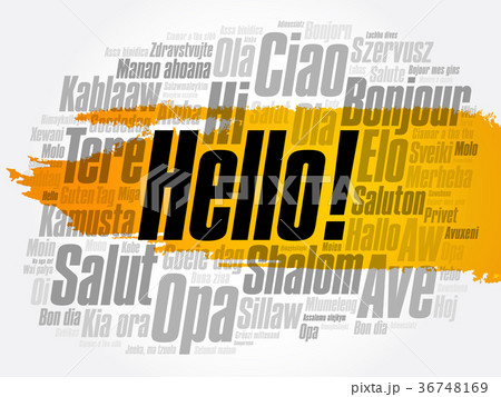 Hello word cloud in different languages 36748169