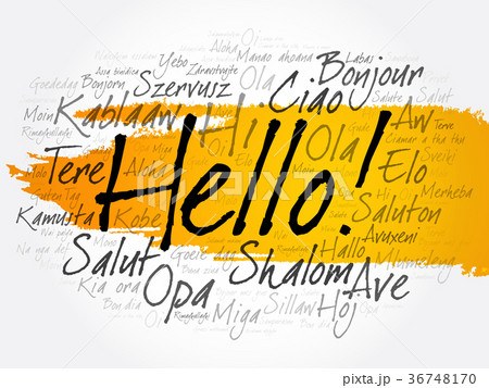 Hello word cloud in different languages 36748170