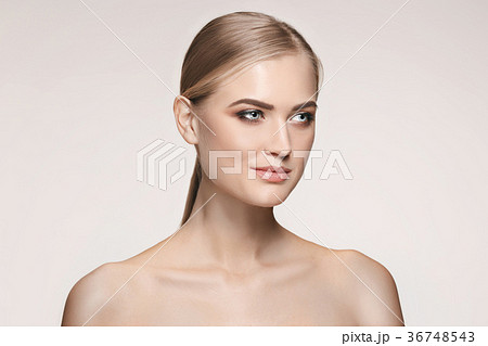 Beautiful Girl face. Perfect skin Beautiful Girl face. Perfect skin 36748543