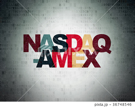 Stock market indexes concept: NASDAQ-AMEX on 36748546