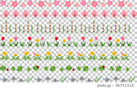 Spring decoration line - Stock Illustration [36751318] - PIXTA