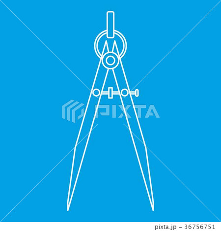 Compass tool icon, outline style Compass tool icon, outline style 36756751