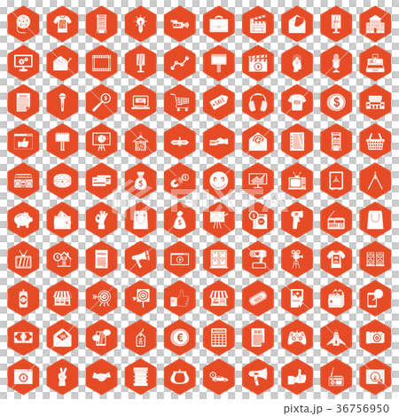 100 marketing icons hexagon orange 100 marketing icons hexagon orange 36756950