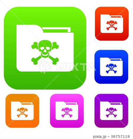 File folder with a skull set collection 36757119