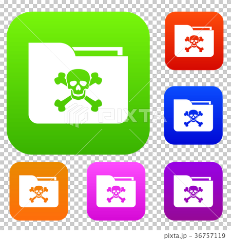 File folder with a skull set collection 36757119