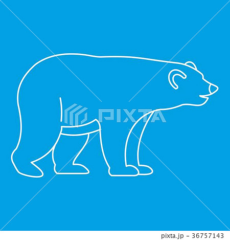 Bear icon, outline style 36757143