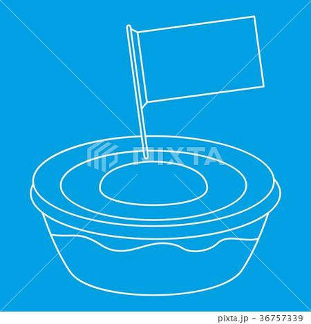 Little flag icon, outline style 36757339