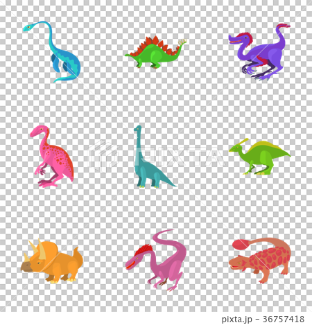 Different type of dinosaur icons set Different type of dinosaur icons set 36757418