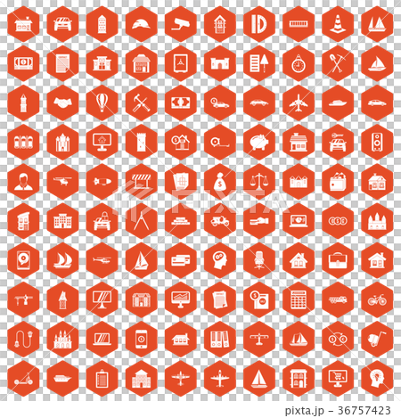 100 private property icons hexagon orange 100 private property icons hexagon orange 36757423