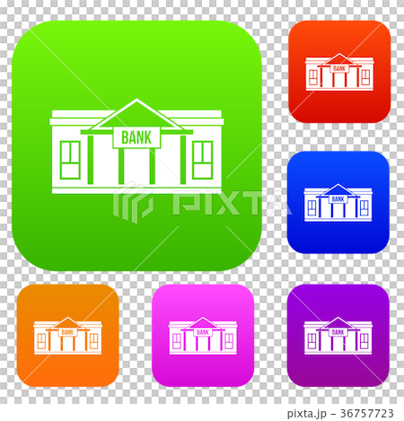 Bank building set collection 36757723