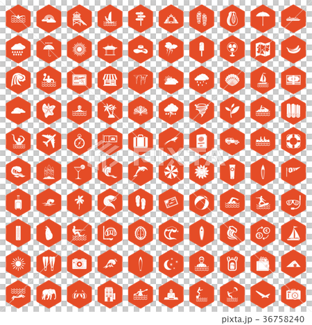 100 surfing icons hexagon orange 100 surfing icons hexagon orange 36758240