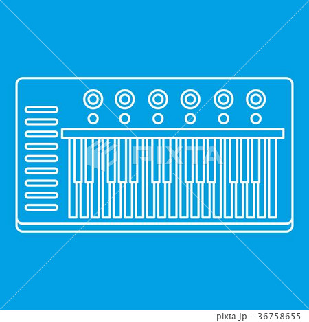 Music synthesizer icon, outline style 36758655