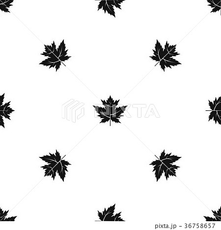 Gooseberry leaf pattern seamless black 36758657