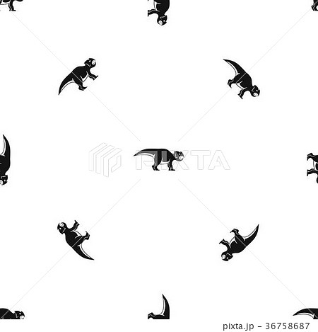 Ceratopsians dinosaur pattern seamless black 36758687