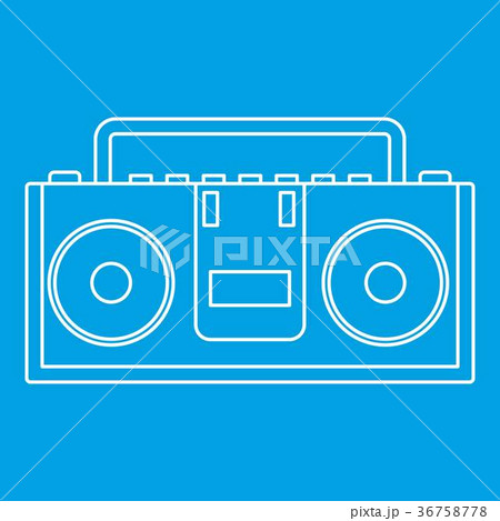 Music boombox icon, outline style 36758778