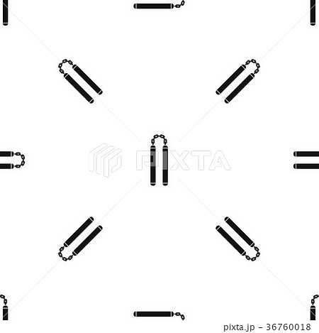 Nunchaku pattern seamless black 36760018