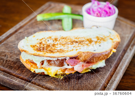 Sandwich with bacon and egg Sandwich with bacon and egg 36760604