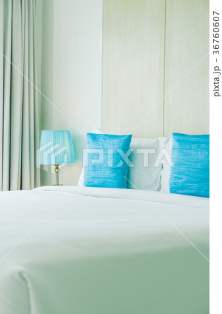 Comfortable pillow on bed Comfortable pillow on bed 36760607