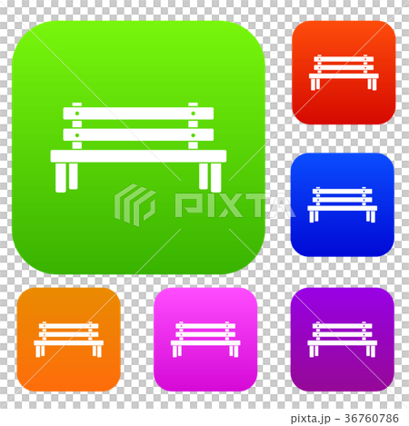 Wooden bench set collection 36760786