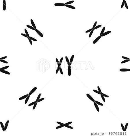 Human chromosomes pattern seamless black 36761011