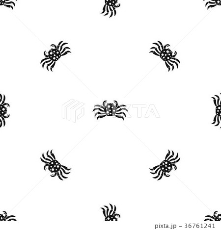 Crab sea animal pattern seamless black Crab sea animal pattern seamless black 36761241