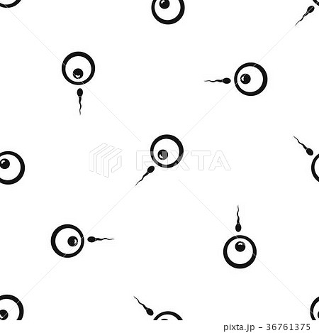 Donor sperm pattern seamless black 36761375