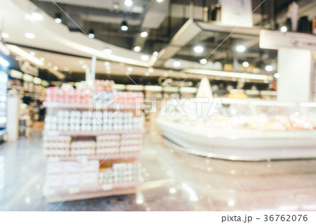 Abstract blur supermarket in shopping mall and store 36762076