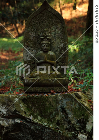 比叡山　紅葉　野仏　京都 Hieisan Colored leaves Kyoto 36763635