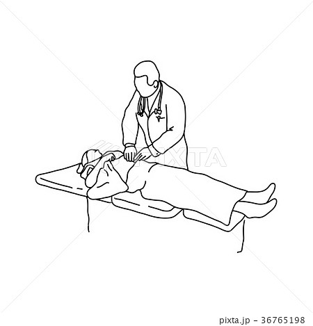 Doctor examining chest of a patient  36765198