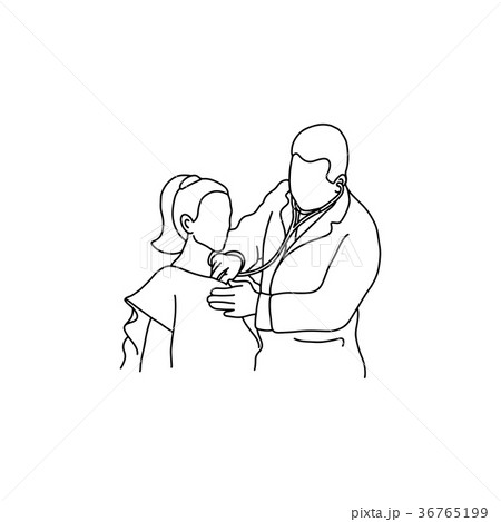 Doctor examining chest of a patient Doctor examining chest of a patient 36765199