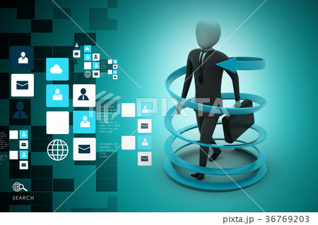 3d man business success concept 3d man business success concept 36769203