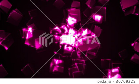 Flying purple rectangular cubes Flying purple rectangular cubes 36769225