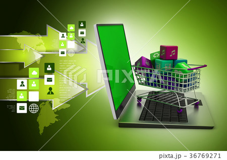 Internet and Online Shopping Concept 36769271