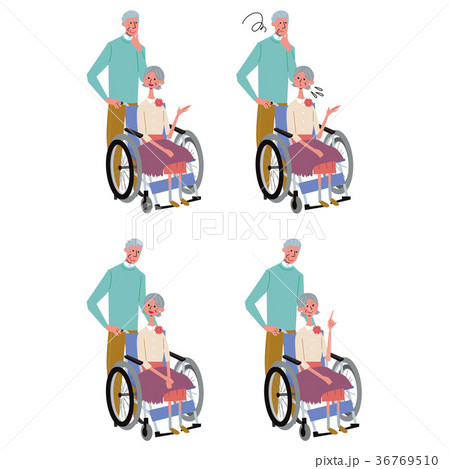 車椅子のシニア イラスト 車椅子のシニア イラスト 36769510