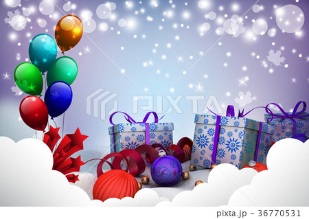 New year gift box with bubbles New year gift box with bubbles 36770531