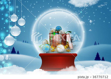 New year gift box with bubbles 36770712