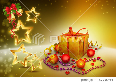 New year gift box with bubbles 36770744