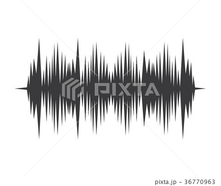 music sound waves vector icon illustration 36770963