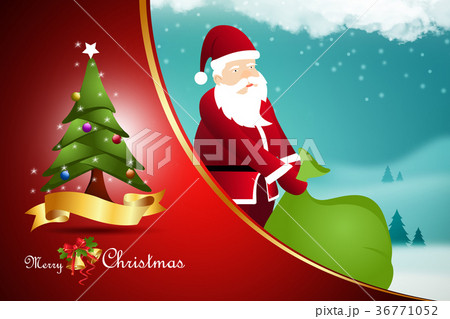 Santaclause with xmas tree 36771052