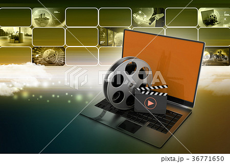 Laptop with reel Laptop with reel 36771650