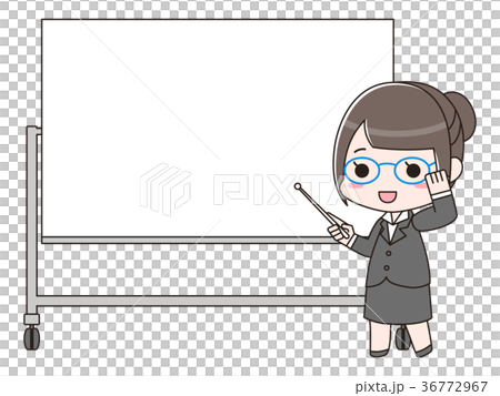 ホワイトボードの前に立つ女性 ホワイトボードの前に立つ女性 36772967
