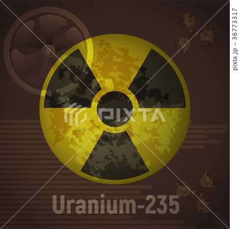 Sign of radiation. Uranium 235. 36773317