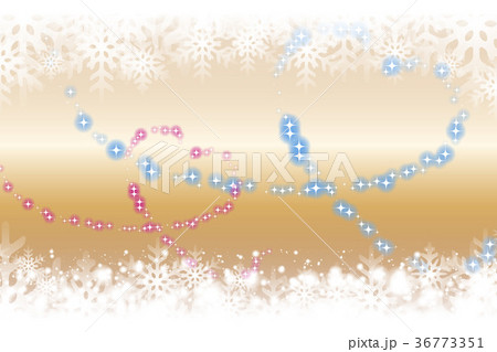 背景素材壁紙 雪の結晶 キラキラ 光 ハートマーク ブライダル 愛情 恋 幸福 ハッピー 仲良し 雪のイラスト素材